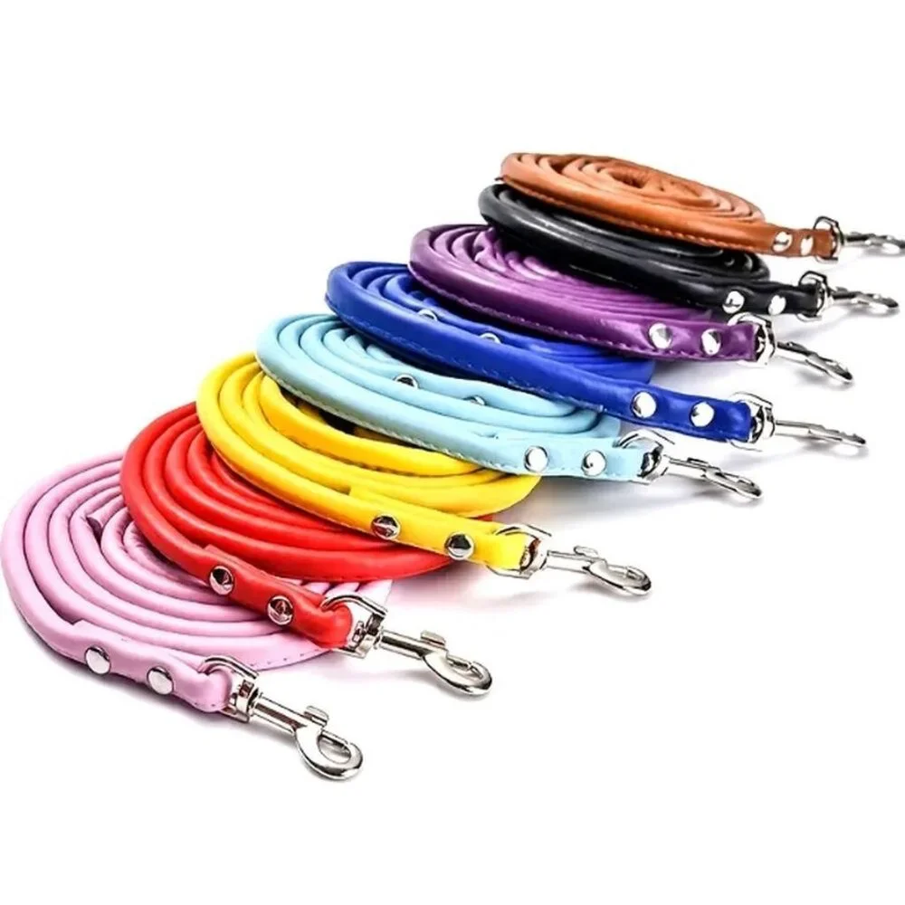Xander Rey Red Leather Dog Leash Gift Packaged - Picture 2 of 9